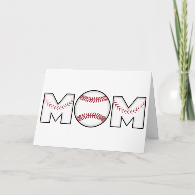 Lycklig mors dagbaseballmamma kort (Framsida)