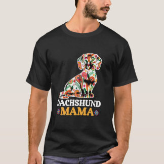 Lycklig Mor's Day Weenie Hund Vintage Dachshund Mo T Shirt