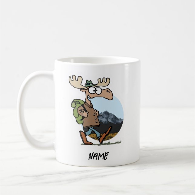 Lycklig Mountain Moose Kaffemugg (Vänster)