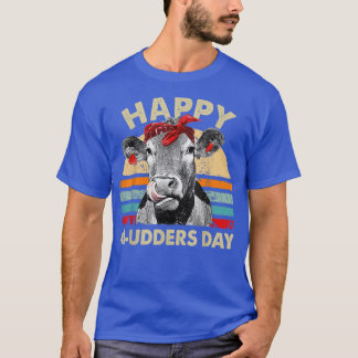 Lycklig Mudders Day Funny Cow Farmer Mors dag T Shirt