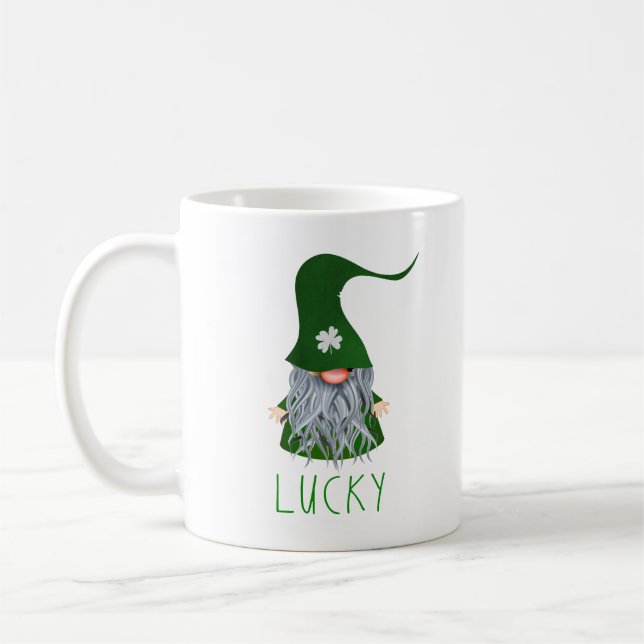 Lycklig mugg för irländsk Gnomest patrick's day (Vänster)