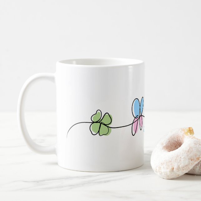 Lycklig mugg (kärlek är kaffe) (Med munk)