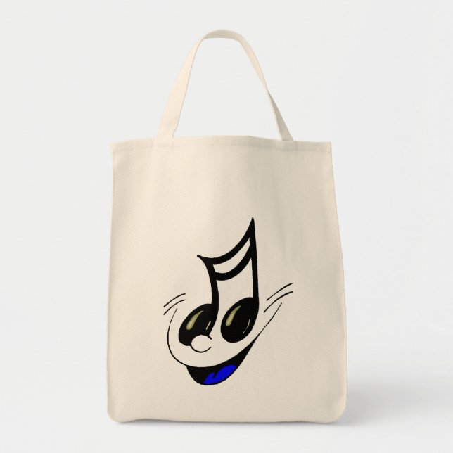 Lycklig Music Nyckel Bag Tygkasse (Framsidan)