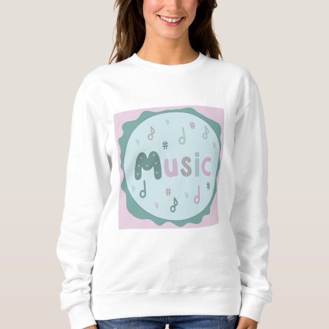 lycklig musik t shirt (Framsida)