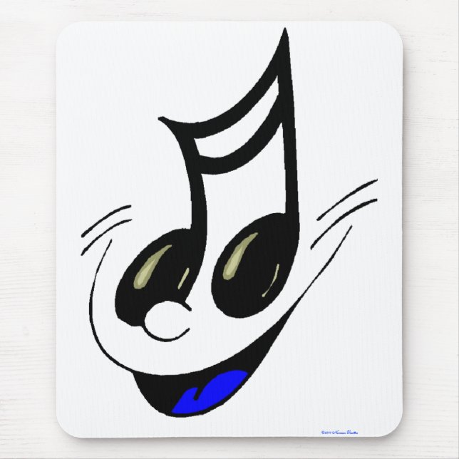 Lycklig musiknyckel Mousepad Musmatta (Framsidan)
