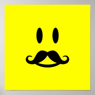 Lycklig Mustache-anpassningsbarna poster