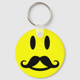 Lycklig Mustache nyckelring