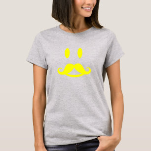 Lycklig Mustache-shirt - välj stil & färg Tee Shirt