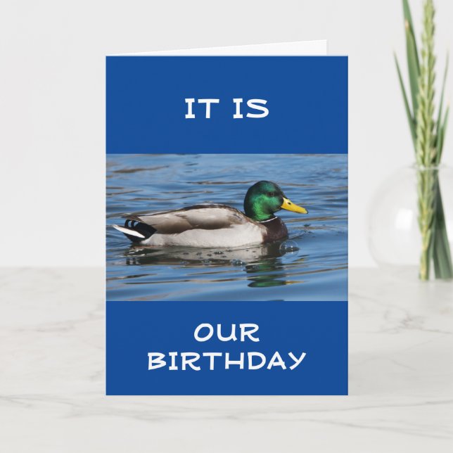 LYCKLIG "MUTUAL BIRTHDAY" BARA DUCKIE!!!!! KORT (Framsida)