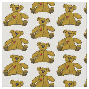 Lycklig Nalle Fabric Tyg