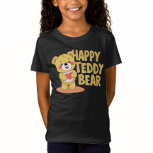 Lycklig Nalle som håller ett hjärta