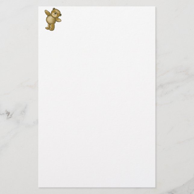 Lycklig nallebrevpapper brevpapper (Framsida)