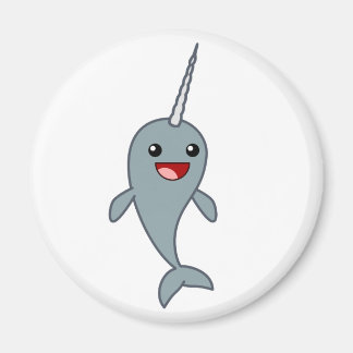 Lycklig Narwhal Magnet