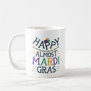 Lycklig Nästan Mardi Gras Funny Carnival Kaffemugg