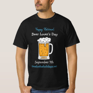 Lycklig National Beer Älskare dag Funny Helgdagar T Shirt