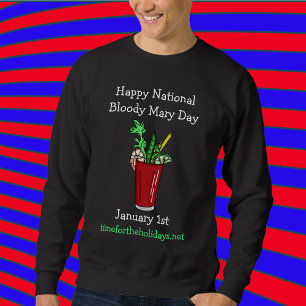 Lycklig nationalblodig Mary Dag 1 januari Lång Ärmad Tröja