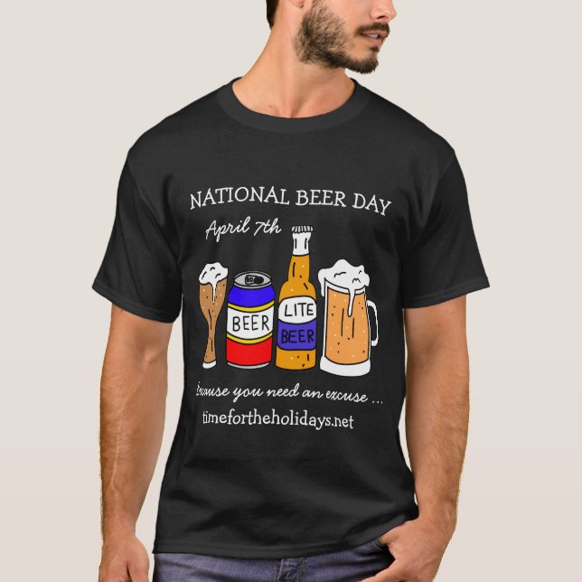Lycklig nationaldag för öl - april 7:e t shirt (Framsida)