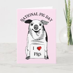 Lycklig nationaldag Gris Kort