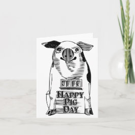 Lycklig nationaldag Gris Kort