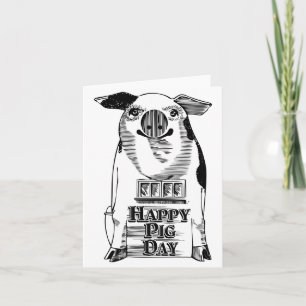 Lycklig nationaldag Gris Kort