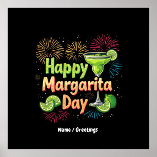 Lycklig nationalMargarita Day Firande Poster