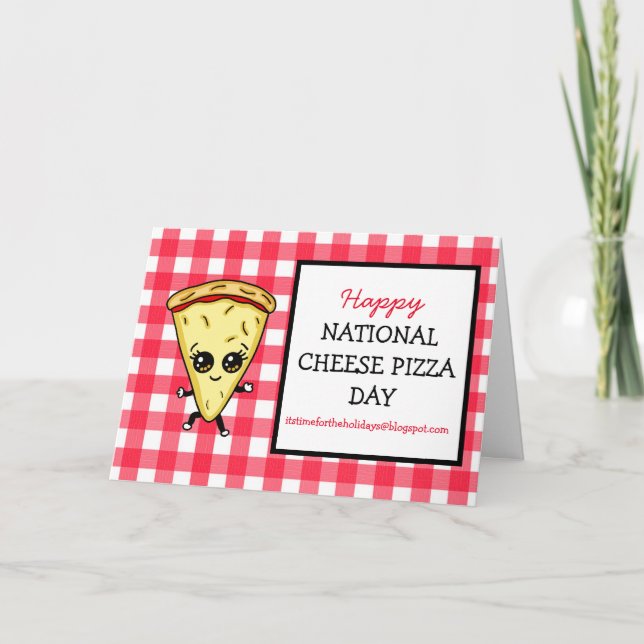 Lycklig, nationalostsdag i Pizza, 5 september Kort (Framsida)