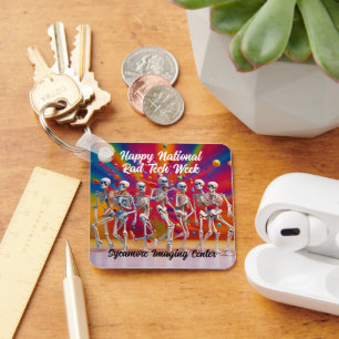 Lycklig Nationell teknikvecka Nyckelring