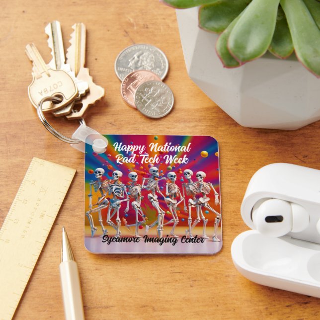 Lycklig Nationell teknikvecka Nyckelring (Skrivbord)