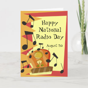Lycklig nationella radiodagen den 20 augusti kort
