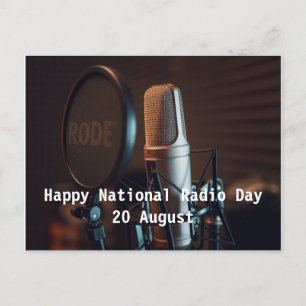Lycklig nationella radiodagen helg vykort