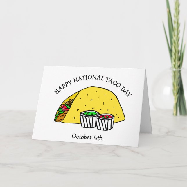 Lycklig nationella tako Day, Ley Food Helgdag Kort (Framsida)