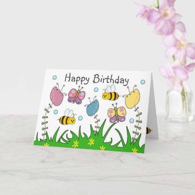 Lycklig Nature Birthday Kort (Orkide)