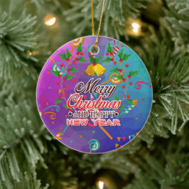 Lycklig New Near Julgransprydnad Keramik