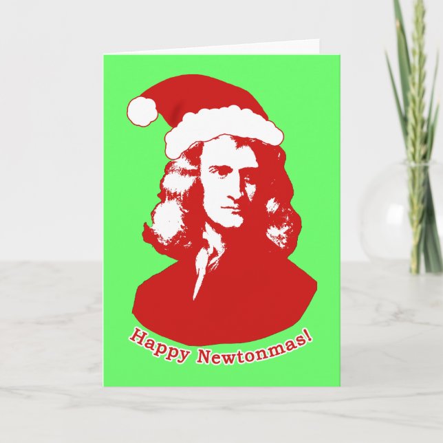 Lycklig Newtonmas-kort för Helgdagarna Helgkort (Framsida)