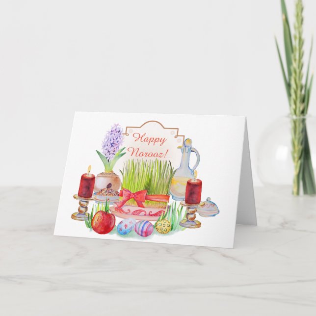 Lycklig Norooz Haft Sin Helgkort (Framsida)