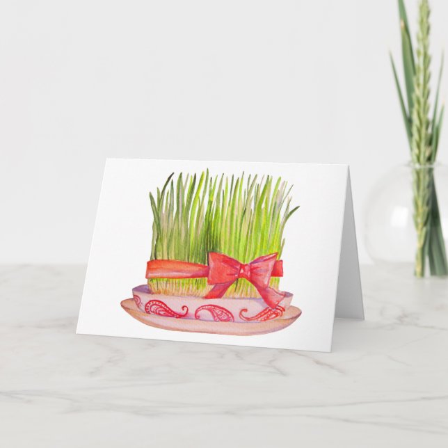 Lycklig Norooz Sabzeh Kort (Framsida)