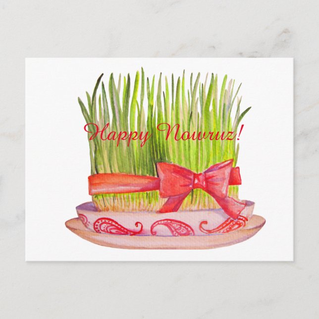 Lycklig Norooz Sabzeh Vykort (Framsida)