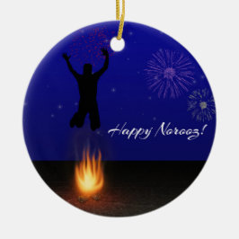 Lycklig Noroz Chahar-Shanbeh-Suri Julgransprydnad Keramik