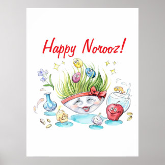 Lycklig Noroz Haft Sin lustig bord Poster