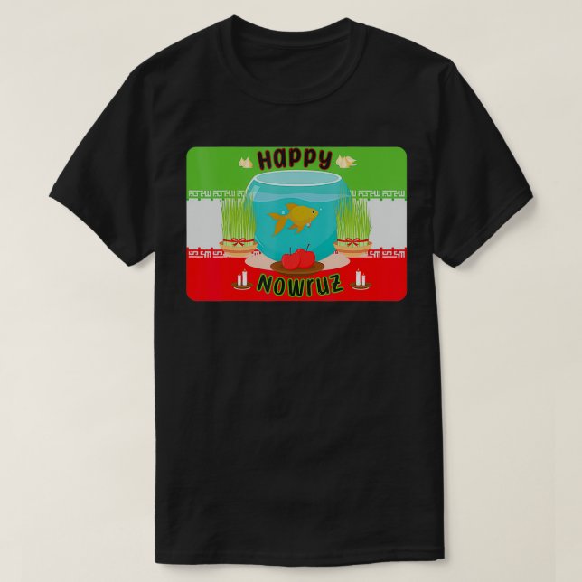 Lycklig Nowruz persian 2022 Goldfish Iran F T Shirt (Design framsida)