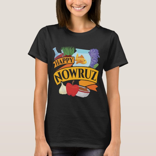 Lycklig Nowruz Persian nyår T Shirt (Framsida)