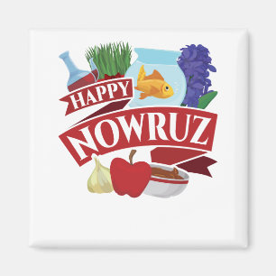 Lycklig Nowruz Persiska nyår Magnet