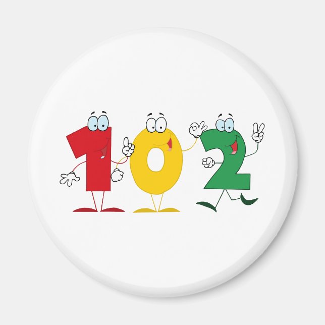 Lycklig nummer 102 magnet (Framsidan)