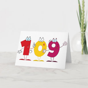 Lycklig nummer 109 kort