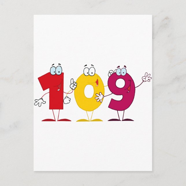 Lycklig nummer 109 vykort (Framsida)