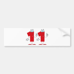 Lycklig nummer 11 bildekal