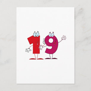 Lycklig nummer 19 vykort