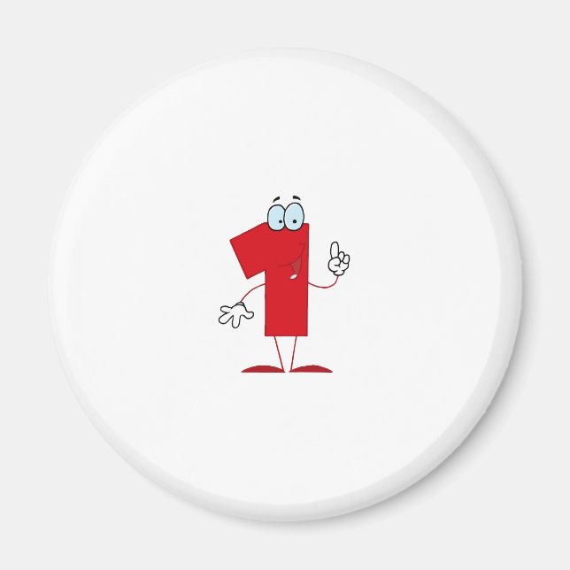 Lycklig nummer 1 magnet (Framsidan)