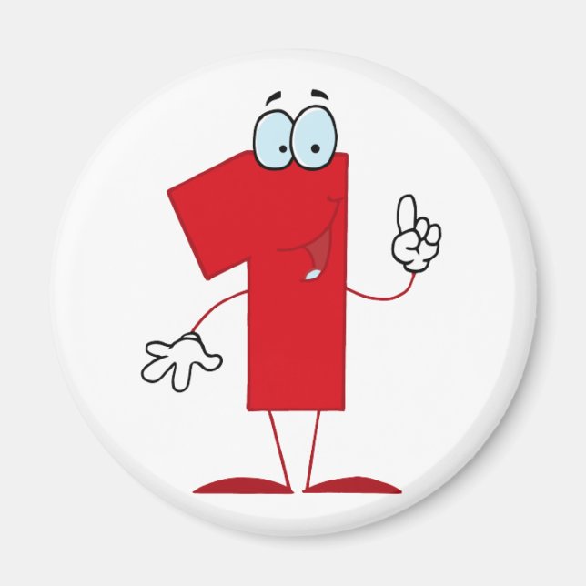 Lycklig nummer 1 magnet (Framsidan)