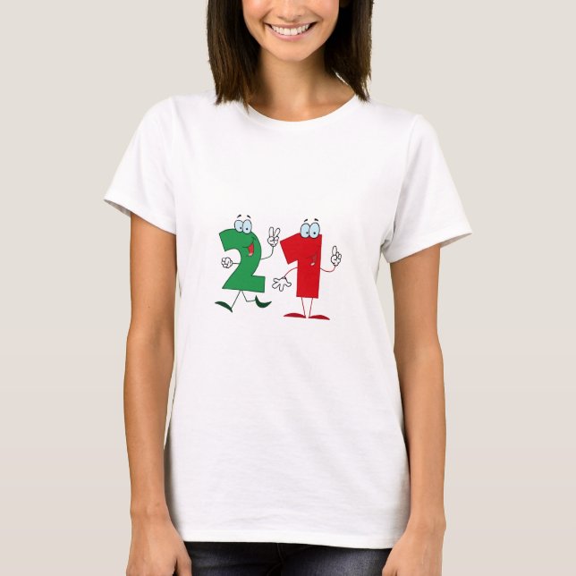 Lycklig nummer 21 t shirt (Framsida)